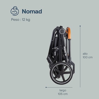 Foto 7 | Foto 7 | Carriola Portabebe Bebesit Nomad Carriola Baston Plegable