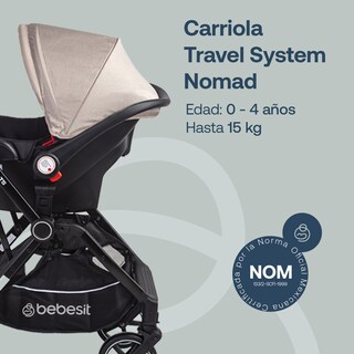 Foto 2 | Foto 2 | Carriola y Portabebé Bebesit Nomad color Beige