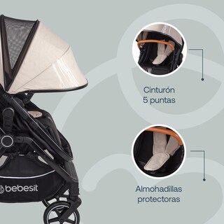 Foto 3 | Foto 3 | Carriola y Portabebé Bebesit Nomad color Beige