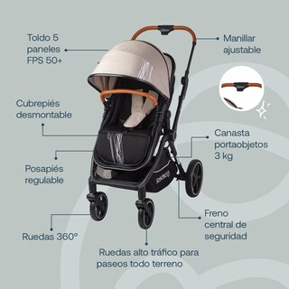 Foto 4 | Foto 4 | Carriola y Portabebé Bebesit Nomad color Beige