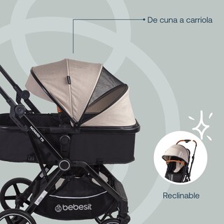 Foto 5 | Foto 5 | Carriola y Portabebé Bebesit Nomad color Beige