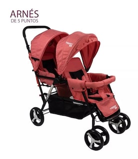 Foto 2 | Foto 2 | Carriola Doble Trendy Kids Roja Reclinable