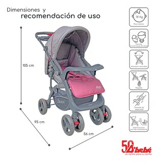 Foto 4 | Foto 4 | Carriola De Bebe Aventura Asa Reversible Portabebe