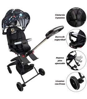 Foto 2 | Foto 2 | Carriola Giratoria con Frenos y Plegable