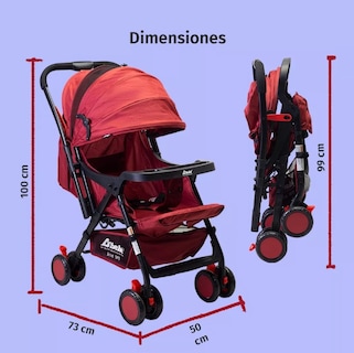 Foto 7 | Foto 7 | Carriola Reversible Para Bebé D Bebe Bm Ligera Y Reclinable Roja