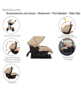 Foto 4 | Foto 4 | Carriola De Viaje Para Bebe Plegable Ligera Con Portabebe - Beige