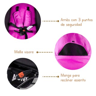 Foto 6 | Foto 6 | Carriola De Baston Angelin 666-g Color Rosa De Conejito