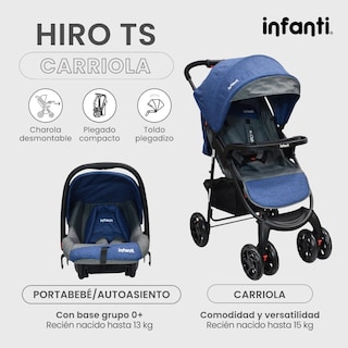 Foto 2 | Foto 2 | Infanti Carriola Sistema De Viaje Hiro TS Con Portabebé Color Azul