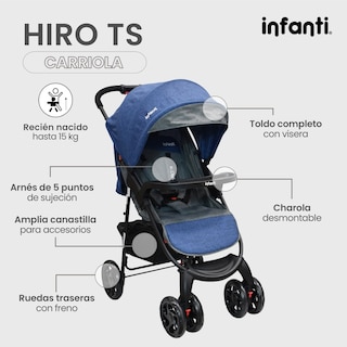 Foto 3 | Foto 3 | Infanti Carriola Sistema De Viaje Hiro TS Con Portabebé Color Azul