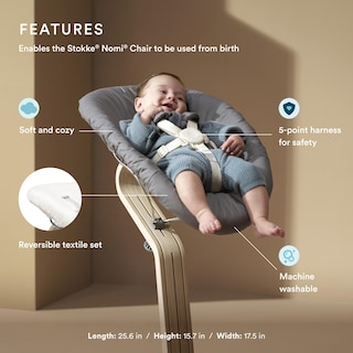Foto 2 | Foto 2 | Set Para Recién Nacidos Stokke Nomi Blanco/gris Arena Con Arnés De Seguridad - Venta Internacional.