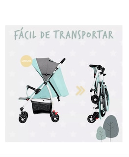 Foto 3 | Foto 3 | Carriola Carreola De Bastón Linium Plegable Bebé Premium Color Agua