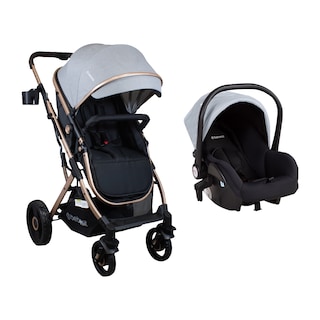 Foto 1 | Foto 1 | Coche Travel System Bebesit Vox Gris Rose Gold 3 En 1 Paseo Moisés Auto