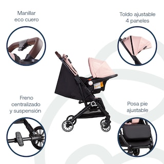 Foto 3 | Foto 3 | Bebesit Travel System Soho Carriola Autoasiento Reclinable Uv
