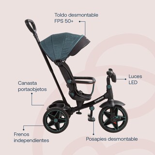 Foto 4 | Foto 4 | Bebesit Triciclo Explorer Lx Reclinable 360° Uv Protección