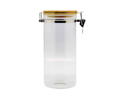 Foto 1 | Foto 1 | Contenedor Hermético Redondo con Tapa de Clip 1.2 l Good & Good M7-CR0010 Transparente de Cristal/Bambú