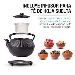 Foto 5 | Foto 5 | Tetera Japonesa de Hierro Fundido 1.2 l Redlemon 80252 Negro