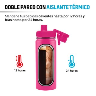 Foto 4 | Foto 4 | Termo de Acero Inoxidable 532 ml Redlemon 79755 Rosa