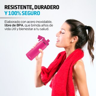 Foto 5 | Foto 5 | Termo de Acero Inoxidable 532 ml Redlemon 79755 Rosa