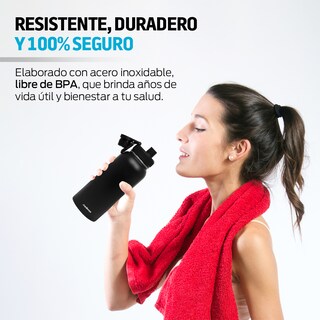 Foto 5 | Foto 5 | Termo de Acero Inoxidable 940 ml Redlemon 79051 Negro