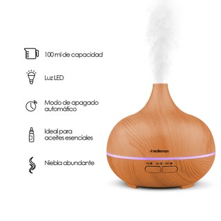 Foto 2 | Foto 2 | Humidificador y Difusor de Aceites Esenciales Redlemon 80003 color Beige de Alta Potencia con Luz Led de 100 ml