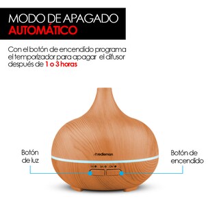 Foto 3 | Foto 3 | Humidificador y Difusor de Aceites Esenciales Redlemon 80003 color Beige de Alta Potencia con Luz Led de 100 ml