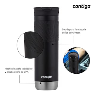 Foto 6 | Foto 6 | Termo 24 Oz Acero Inoxidable Sistema Snapseal Byron 2.0 Licorice Contigo color Negro