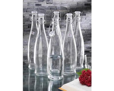 Foto 2 | Foto 2 | Botella de Vidrio Borgonovo de 1 l con Tapa Hermética Transparente