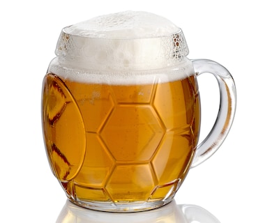 Foto 2 | Foto 2 | Juego de 6 Tarros en forma de balón de Futbol Soccer de Vidrio para Cerveza 650 ml