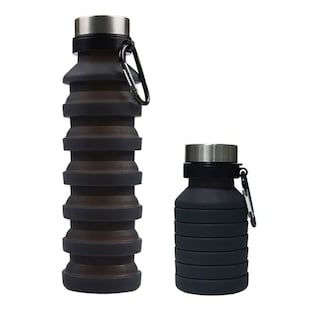 Foto 1 | Foto 1 | Termo de Silicón Plegable con Tapa Happyware de Acero Inoxidable de 550 ml Negro