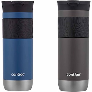 Foto 1 | Foto 1 | Kit Termo Contigo 2104596 color Azul y Negro Vaso 20 Oz 2 Piezas Snapseal para Agua