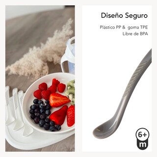 Foto 3 | Foto 3 | Cucharas 4+m Twistshake 2pz color Blanco