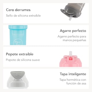 Foto 4 | Foto 4 | Vaso Straw Cup Twistshake 78680 color Gris Pastel de 12 oz