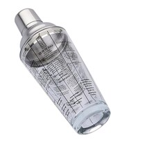 Coctelera Shaker de Vidrio Tapa de Acero de 400ml / 14 Oz