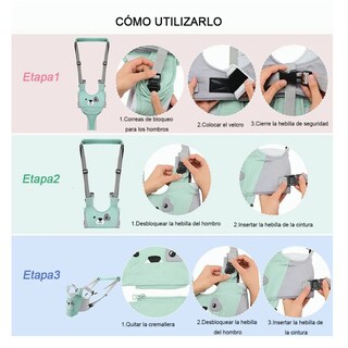 Foto 4 | Foto 4 | Arnés De Seguridad Para Bebés Para Aprender A Caminar Color Búho Belug, Azul Marinpo Detalles Rojo (versión Transpirable)