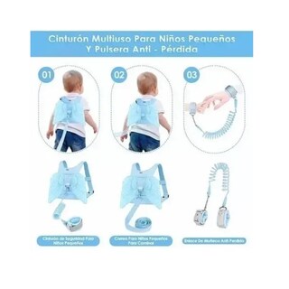 Foto 5 | Foto 5 | Arnés Belug 3 En 1 Para Niños Pequeños Celeste Azul