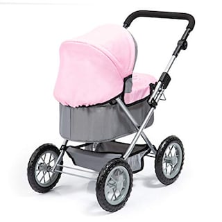 Foto 5 | Foto 5 | Cochecito Para Muñecas, Diseño Bayer, Moderno, Gris Y Rosa, Para Muñecas De Hasta 46 Cm - Venta Internacional.