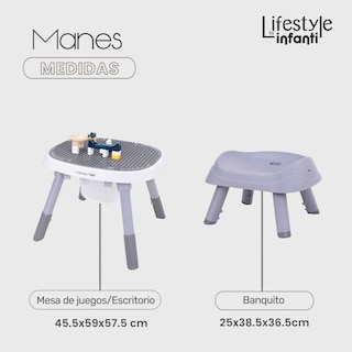 Foto 7 | Foto 7 | Silla Alta Lifestyle By Infanti Manes 7 En 1 Gira 360° Gris y Negro