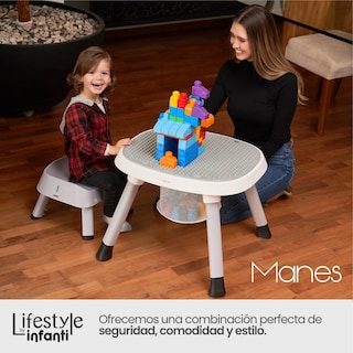 Foto 8 | Foto 8 | Silla Alta Lifestyle By Infanti Manes 7 En 1 Gira 360° Gris y Negro