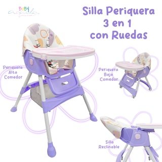 Foto 2 | Foto 2 | Silla Periquera Aquila Sp5277 color Morado con Ruedas