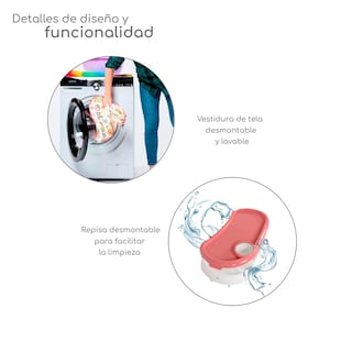 Foto 3 | Foto 3 | Periquera Para Bebe Silla Alta Para Comer Escritorio - Rosa