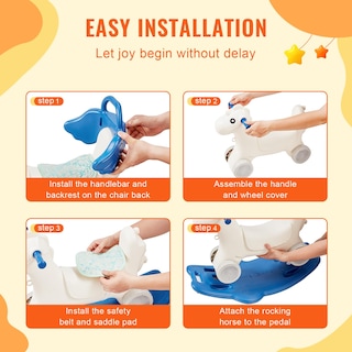 Foto 6 | Foto 6 | Rocking Horse Vevor 4 En 1 Para Niños Pequeños De 1 A 3 Años Con Sonido - Venta Internacional.