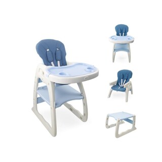 Foto 1 | Foto 1 | Silla Alta Periquera Azul Convertible A Escritorio (mesa Y Silla) Infantil Peke Baby