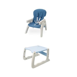 Foto 3 | Foto 3 | Silla Alta Periquera Azul Convertible A Escritorio (mesa Y Silla) Infantil Peke Baby
