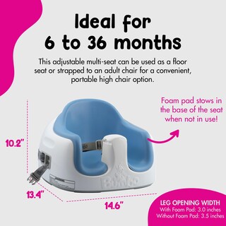 Foto 3 | Foto 3 | Elevador Multiasiento Bumbo 3 En 1 Para Bebés Con Bandeja De Alimentación, Color Azul - Venta Internacional.