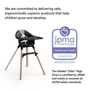 Foto 6 | Foto 6 | Trona Stokke Clikk Negra Natural Con Bandeja Para 6 A 36 Meses - Venta Internacional.