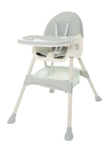 Foto 1 | Foto 1 | Silla Alta Periquera Bebemecedora Con Llantas 5 En 1 Ajustable Plegable Asiento Piel Bandeja Extraíble Segura Color Verde