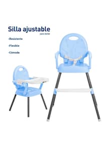 Foto 2 | Foto 2 | Silla Periquera para Bebé Alta Plegable Portátil 3 en 1 Azul