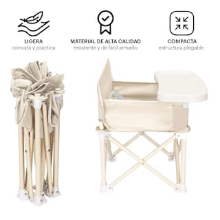 Foto 3 | Foto 3 | Periquera Para Bebe Portatil Plegable Eo Safe Imports Esi-21228 Beige
