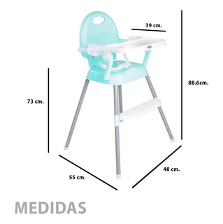 Foto 4 | Foto 4 | Silla Alta Periquera Plegable 3 En 1 Con Bandeja Ajustable Eo Safe Imports Esi-21226 Verde