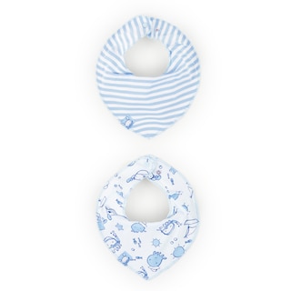 Foto 1 | Foto 1 | Pack Baberos Estampados Boboli Azules para Bebé Niño 2 Piezas
